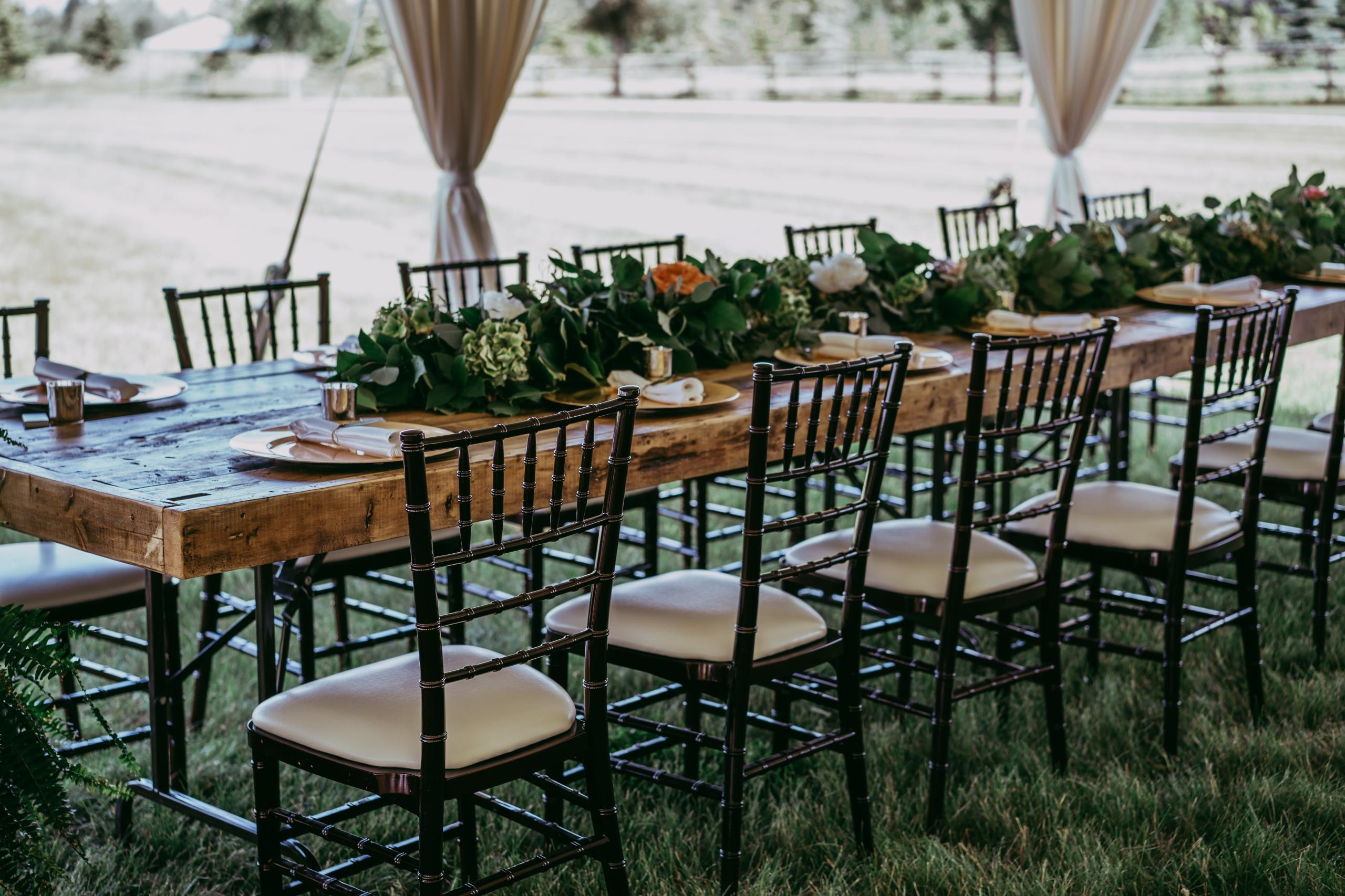 Black Natural Bamboo Folding Chairs